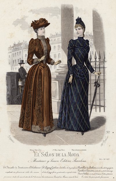 Fransk modeplade, slutningen af 1800-tallet af French School