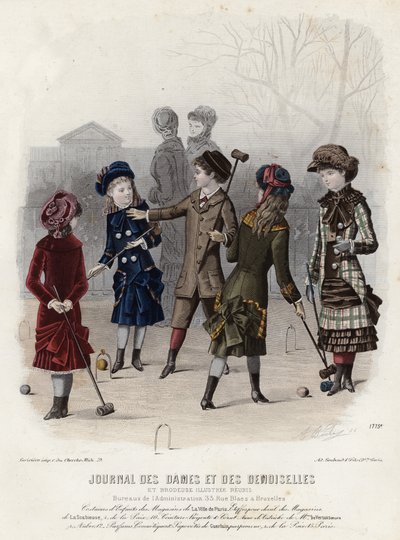 Fransk modeplade, slutningen af 1800-tallet af French School