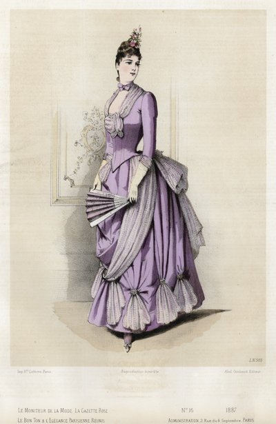 Fransk modeplade, slutningen af 1800-tallet af French School