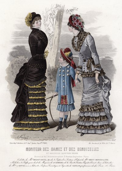 Fransk modeplade, slutningen af 1800-tallet af French School