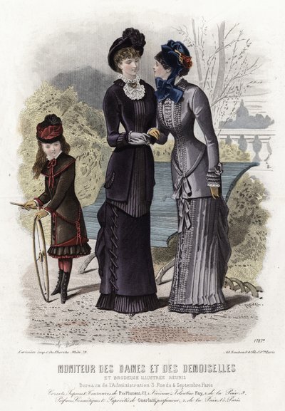Fransk modeplade, slutningen af 1800-tallet af French School