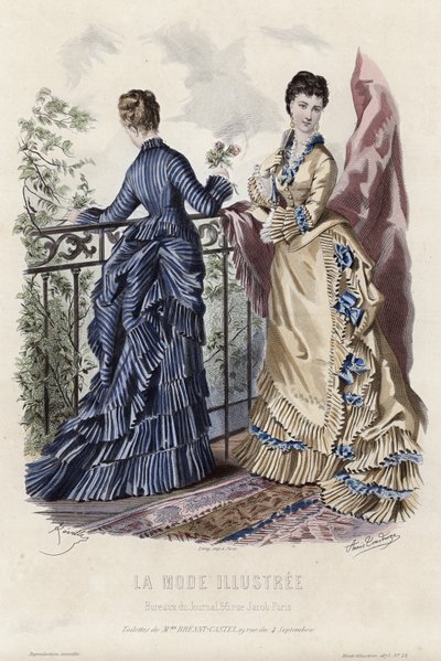 Fransk modeplade, slutningen af 1800-tallet af French School