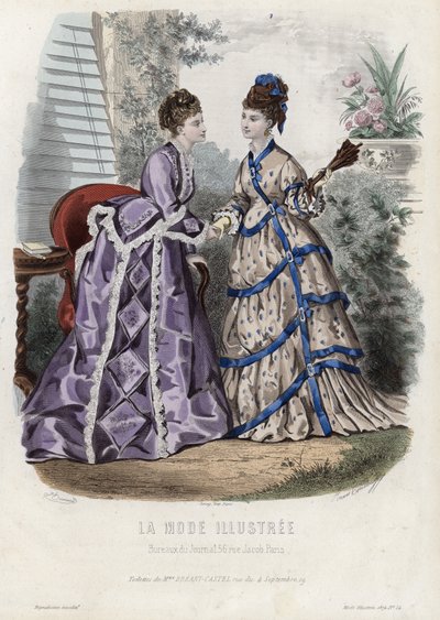 Fransk modeplade, slutningen af 1800-tallet af French School