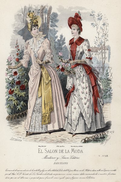 Fransk modeplade, slutningen af 1800-tallet af French School