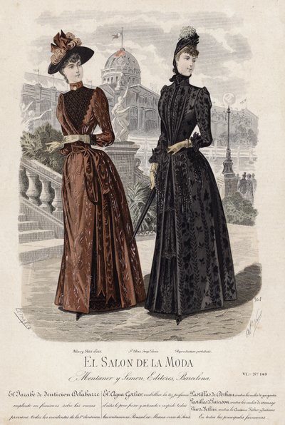Fransk modeplade, slutningen af 1800-tallet af French School