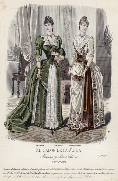 Fransk modeplade, slutningen af 1800-tallet af French School