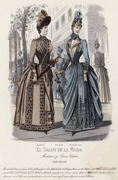 Fransk modeplade, slutningen af 1800-tallet af French School