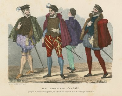 French gentlemen, 1572  af French School