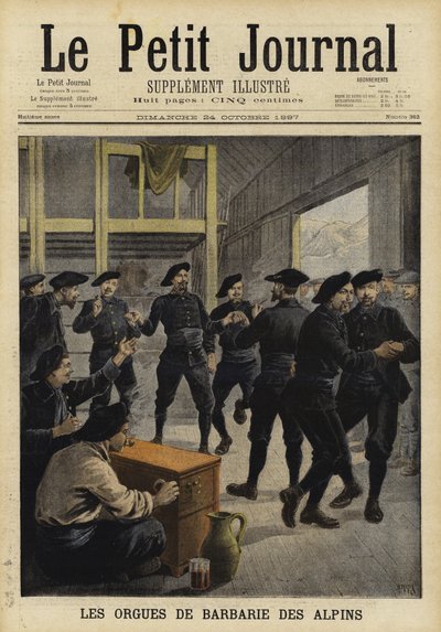 Franske bjergtropper danser til et tøndeorgel af French School