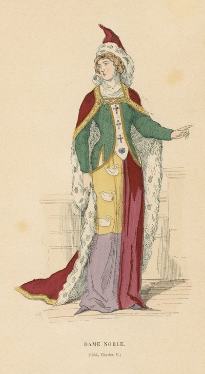French noblewoman of the reign of Charles V, 1364  af French School