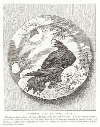 Fransk satirisk plade, 1868 af French School