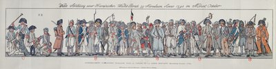 Franske soldater i Tyskland, 1795 (farvestik) af French School