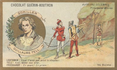 Friedrich von Schiller (1759-1805), tysk digter, dramatiker og forfatter, forfatter til "Guillaume Tell", drama (1804) af French School