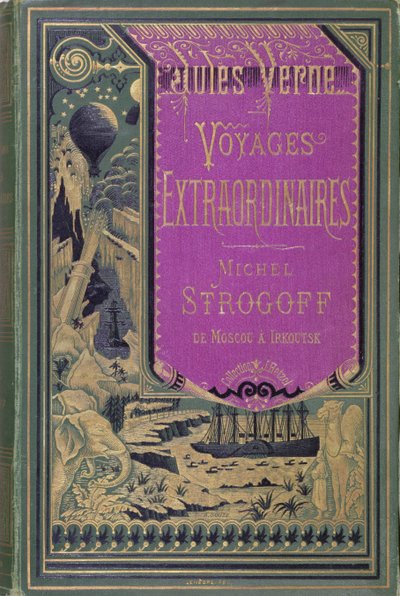 Forside af Michel Strogoff af Jules Verne (1828-1905) 1876 af French School