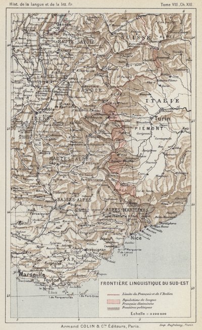 Southeast Linguistic Frontier (farve litho) af French School