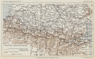 Southern Linguistic Frontier (farve litho) af French School