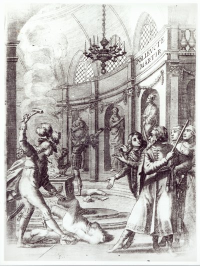 Frontispice for Polyeucte af Pierre Corneille (1606-84) udgivet i 1643 af French School
