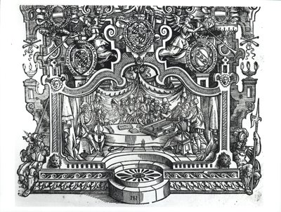 Frontispice of the Messes af Roland de Lassus (1532-94), 1589 af French School