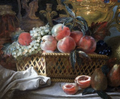 Frugtvase og kurv (detalje). ca. 1770 (olie på lærred) af French School