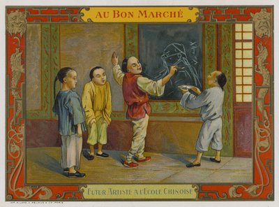 Fremtidig kunstner på en kinesisk skole af French School