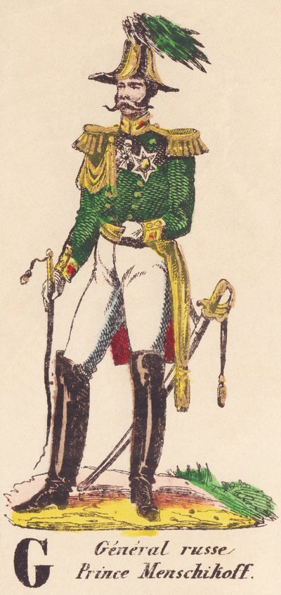 G: Russisk general, prins Menschikoff (1787-1869) af French School