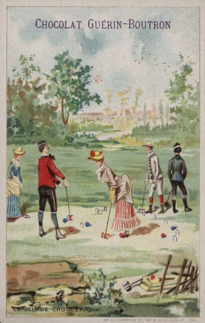 Spil kroket (chromolitho) af French School