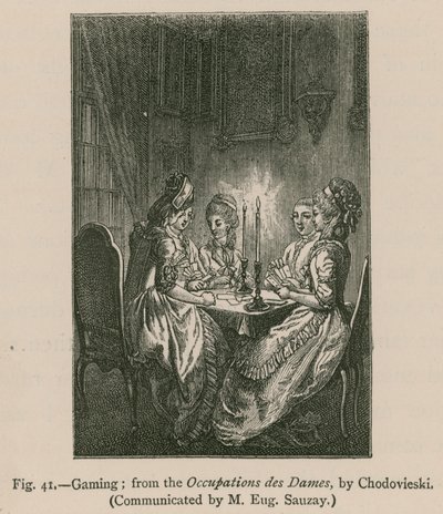 Spil; fra Occupations des Dames, af Chodovieski af French School