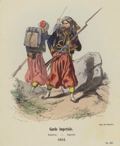 Kejserlig garde, zouave, korporal af French School