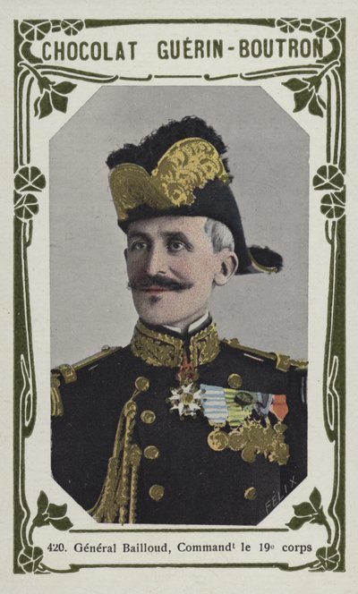 General Bailloud, der leder det 19. korps (farvet foto) af French School