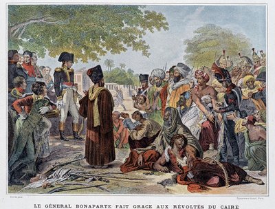 General Bonaparte gjorde takket være oprørene i Kairo - i "Victoires et Conquêtes des Armees Francaises", Paris, n.d. 1800-tallet. af French School