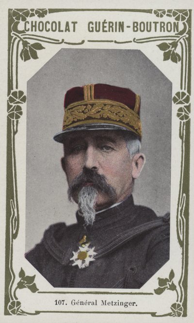General Metzinger (farvet foto) af French School