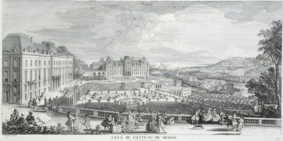 Generel udsigt over Chateau de Meudon af French School