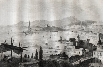 Genova - Gener - Genova - Indgravering fra "" Picturesque Italy"" af M. de Norvins, Ch. Nodier 1834-1836. af French School