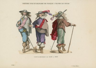 Gentlemen of 1615-1630  af French School
