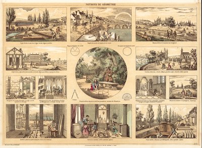 Geometri (farve litho) af French School