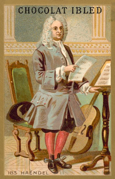 George Frideric Handel, tyskfødt britisk komponist (chromolitho) af French School