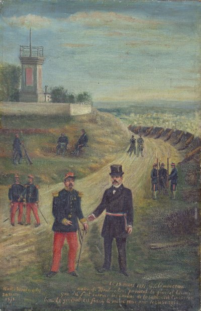 Georges Clemenceau (1841-1929) som borgmester i Montmartre 18. marts 1871 af French School