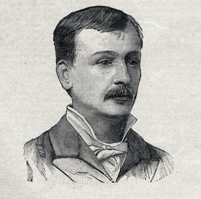 Georges Courteline, ved hans rigtige navn Georges Victor Marcel Moinaux (1858-1929), fransk romanforfatter og dramatiker, i "Le Petit Parisien"" af French School