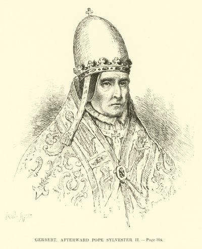 Gerbert, derefter pave Sylvester II af French School