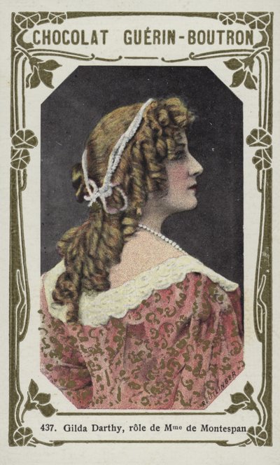 Gilda Darthy, rollen som Madame de Montespan (farvet foto) af French School
