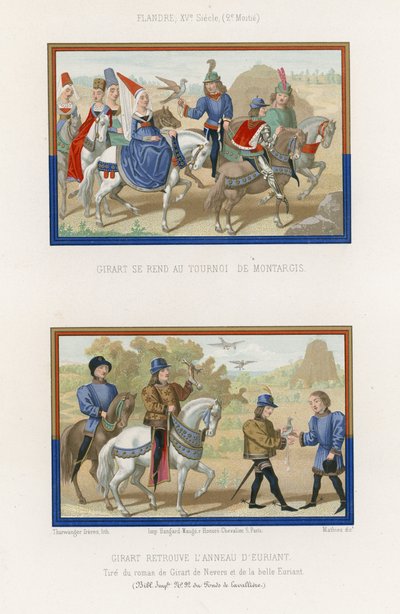 Girart tager til turneringen i Montarcis og Girart finder Euriants ring af French School
