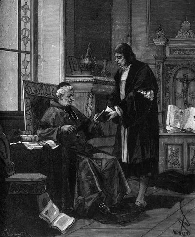 Girolamo Fracastoro (1478-1553) var en italiensk humanist og læge, der præsenterede sit digt for kardinal Bembo. af French School