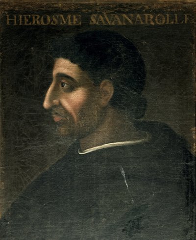 Girolamo Savonarola (1452-98) af French School