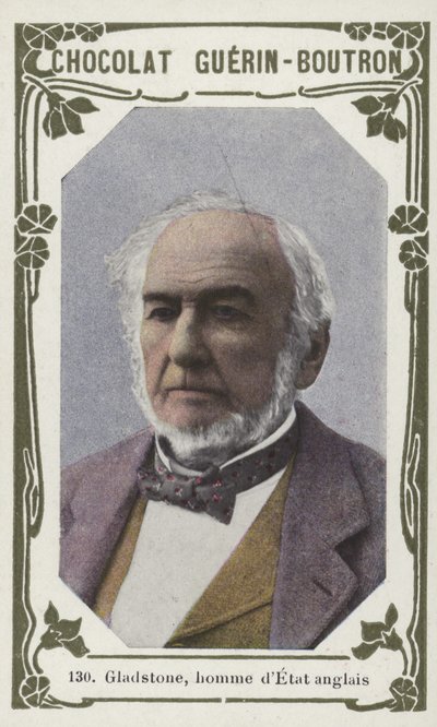 Gladstone, engelsk statsmand (farvefoto) af French School