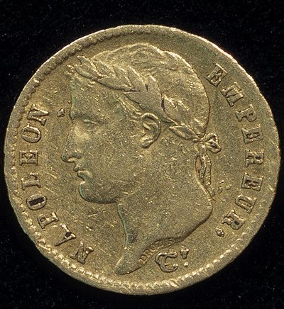 Guldmønt på 20 francs (Napoleon) fra 1813. af French School
