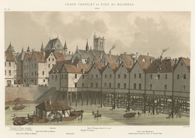 Grand Chatelet og Meuniers Bridge, 1580 af French School