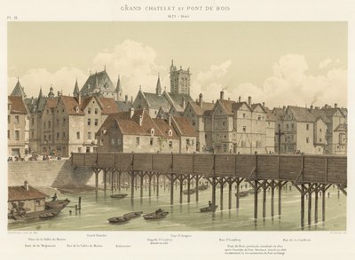 Grand Chatelet og træbro, 1621-1645 af French School
