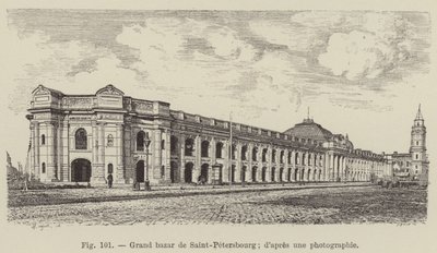 Sankt Petersborgs store basar (gravering) af French School