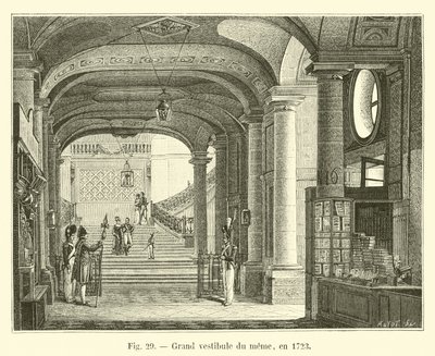 Stor vestibule af meme, i 1723 af French School