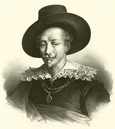 Guido Reni, portræt (gravering) af French School